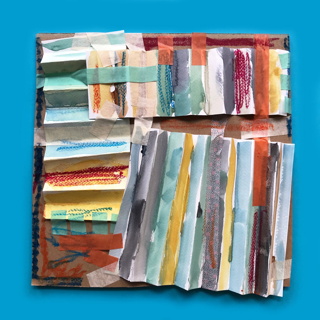 Folded paper kids art project