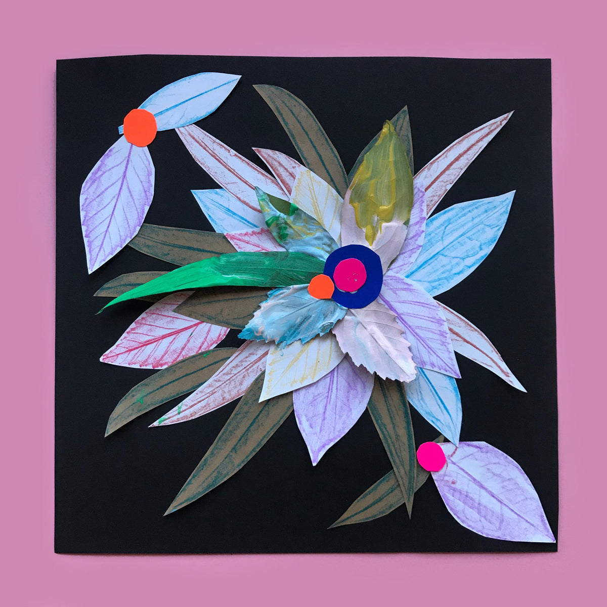 leaf collage children's art project