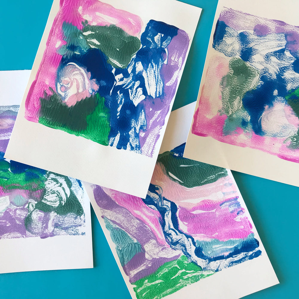 Mono printing kids art project
