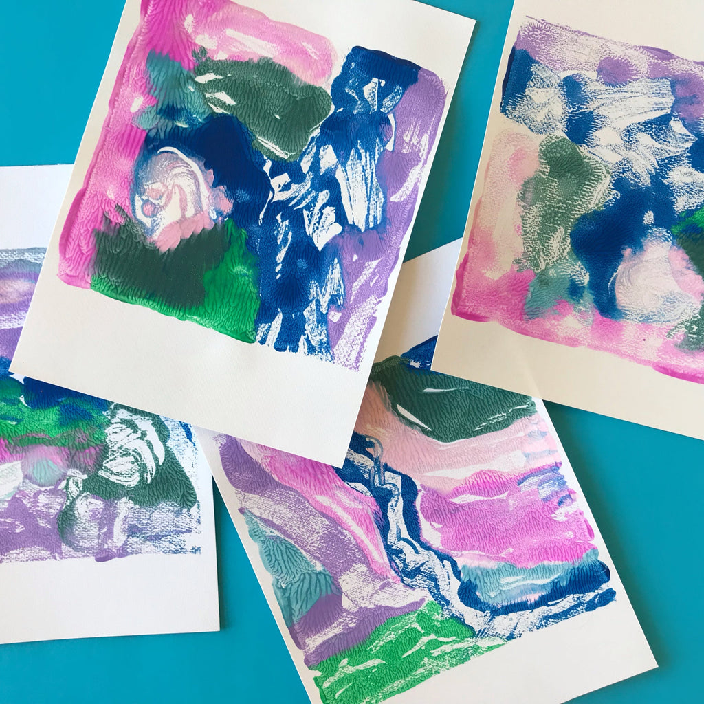 Mono printing kids art project
