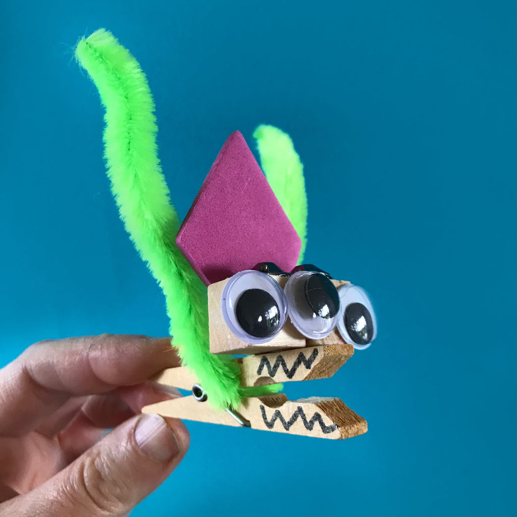 Little monsters made from clothes pins