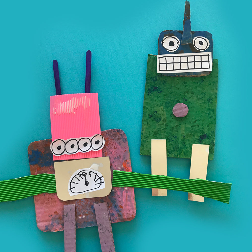 Robot collage children's craft project