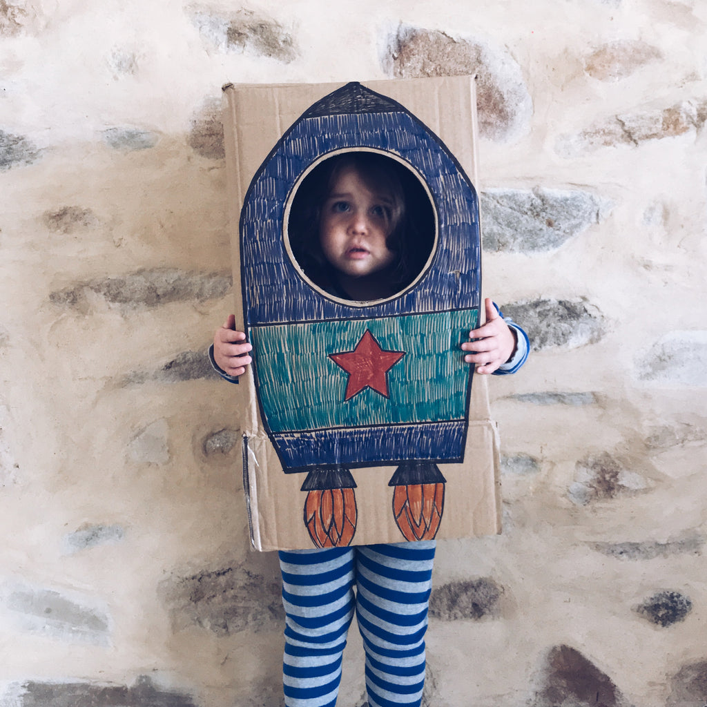 Simple DIY rocket fancy dress costume