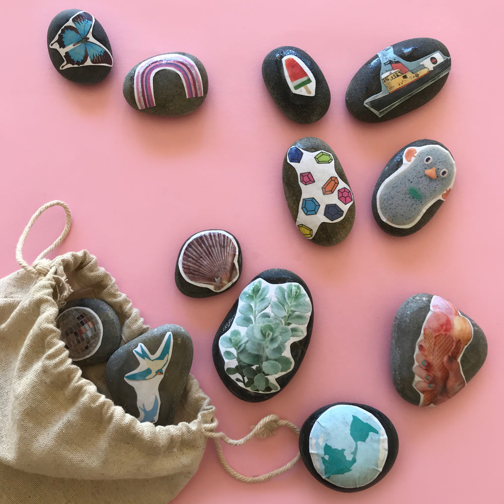 Make your own story stones, fun kids craft and play ideas