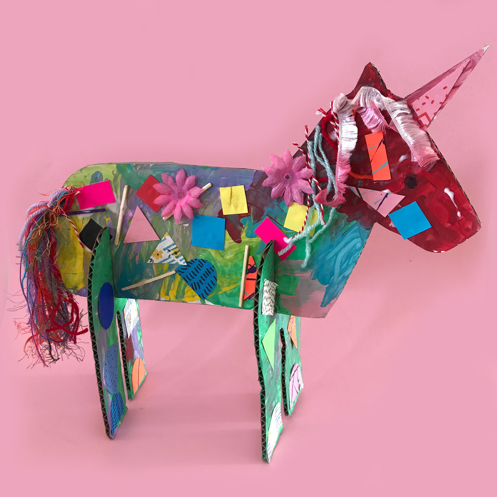 Collage unicorn kids craft activity
