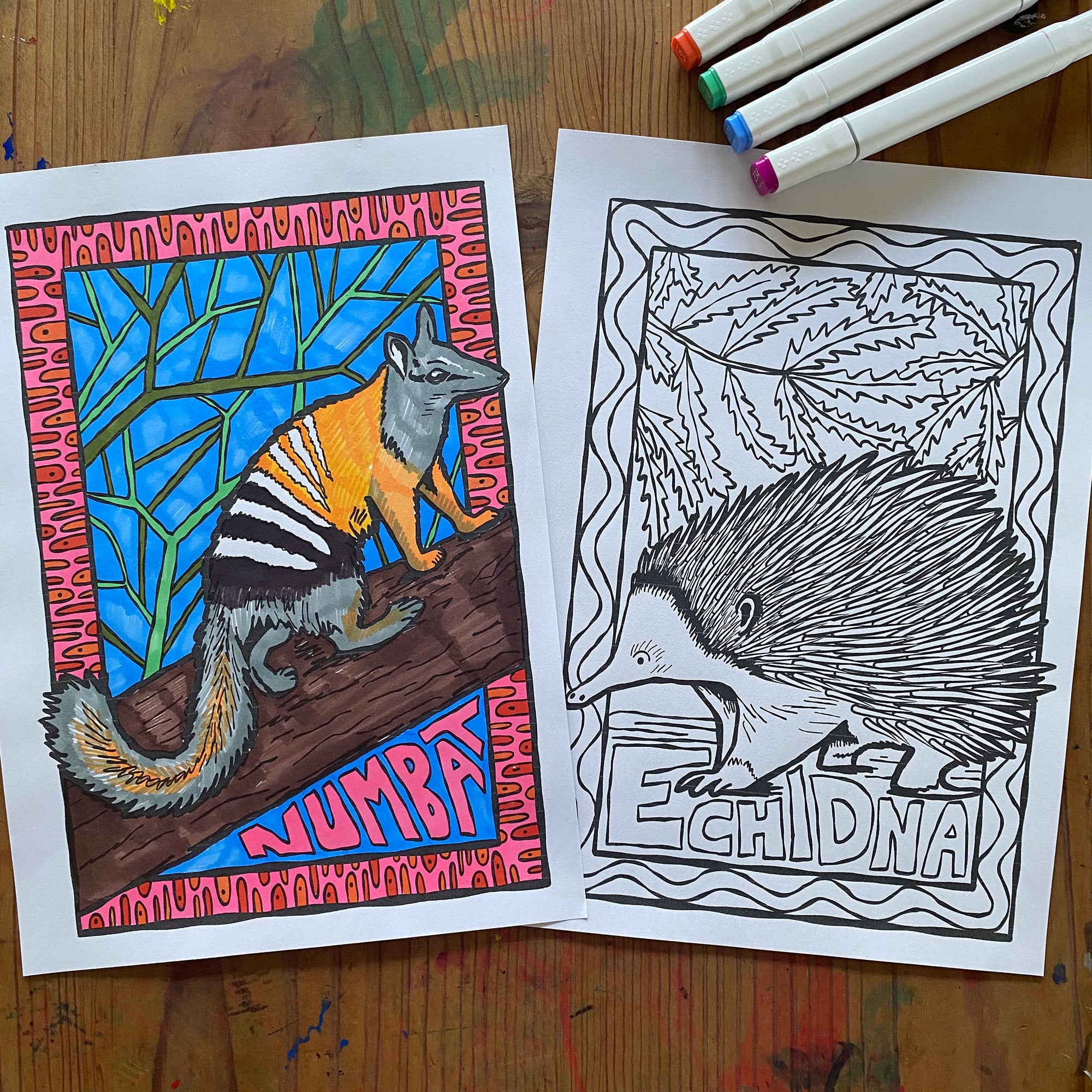 Australian native animals- Colouring in sheets