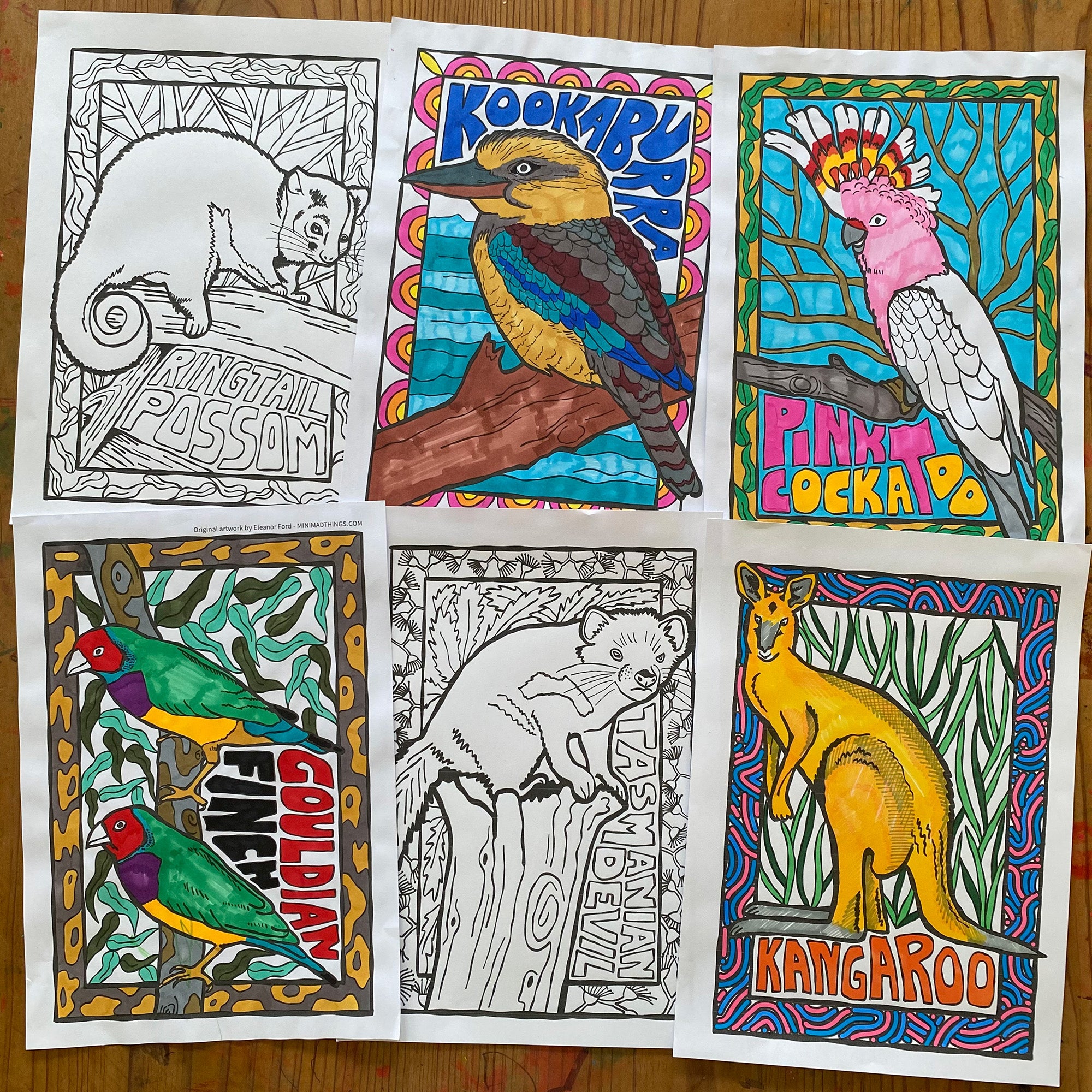 Australian Animals & Birds- Colouring in sheets - Mega Bundle