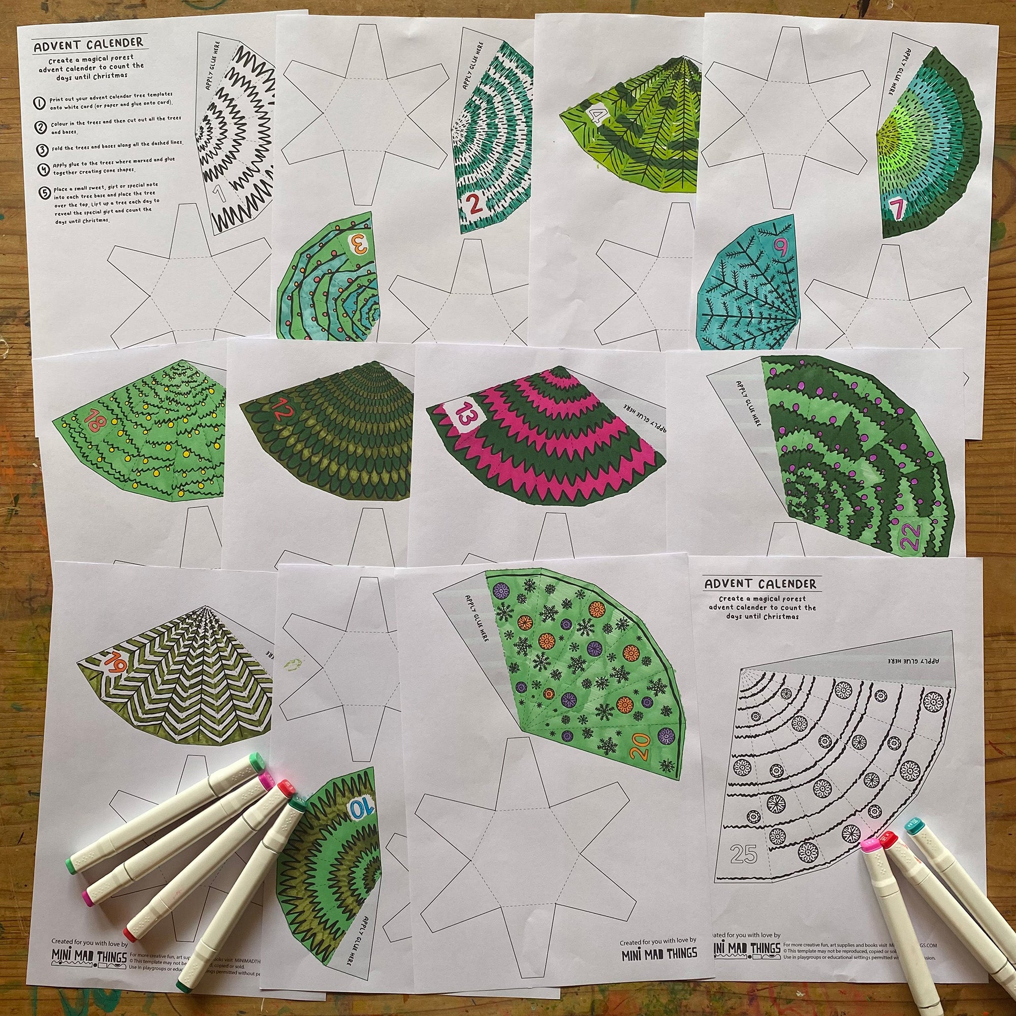 Advent Calendar Printable Templates