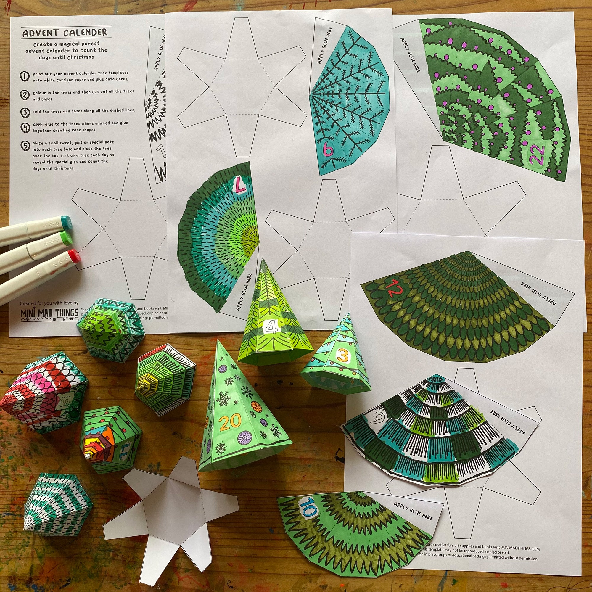 Advent Calendar Printable Templates