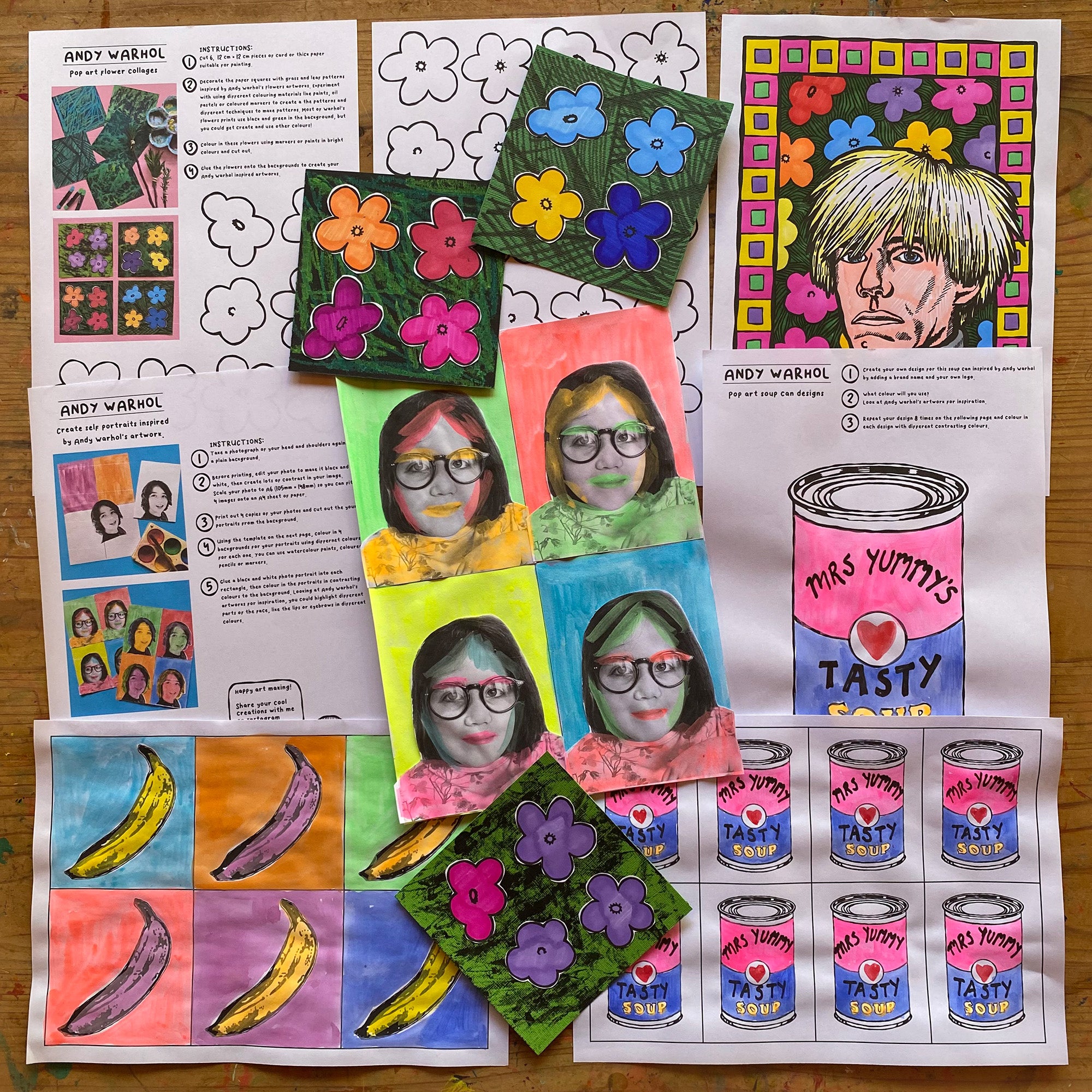 Andy Warhol - Printable activity sheets