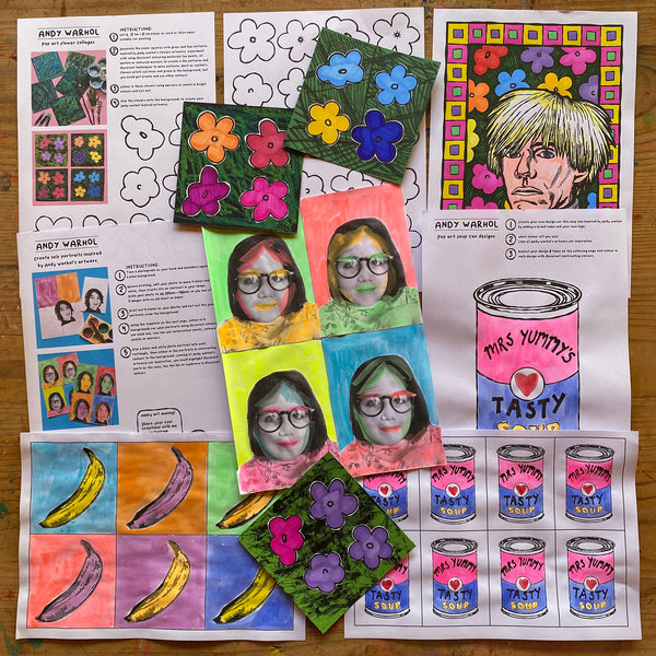 Andy Warhol - Printable activity sheets - Mini Mad Things