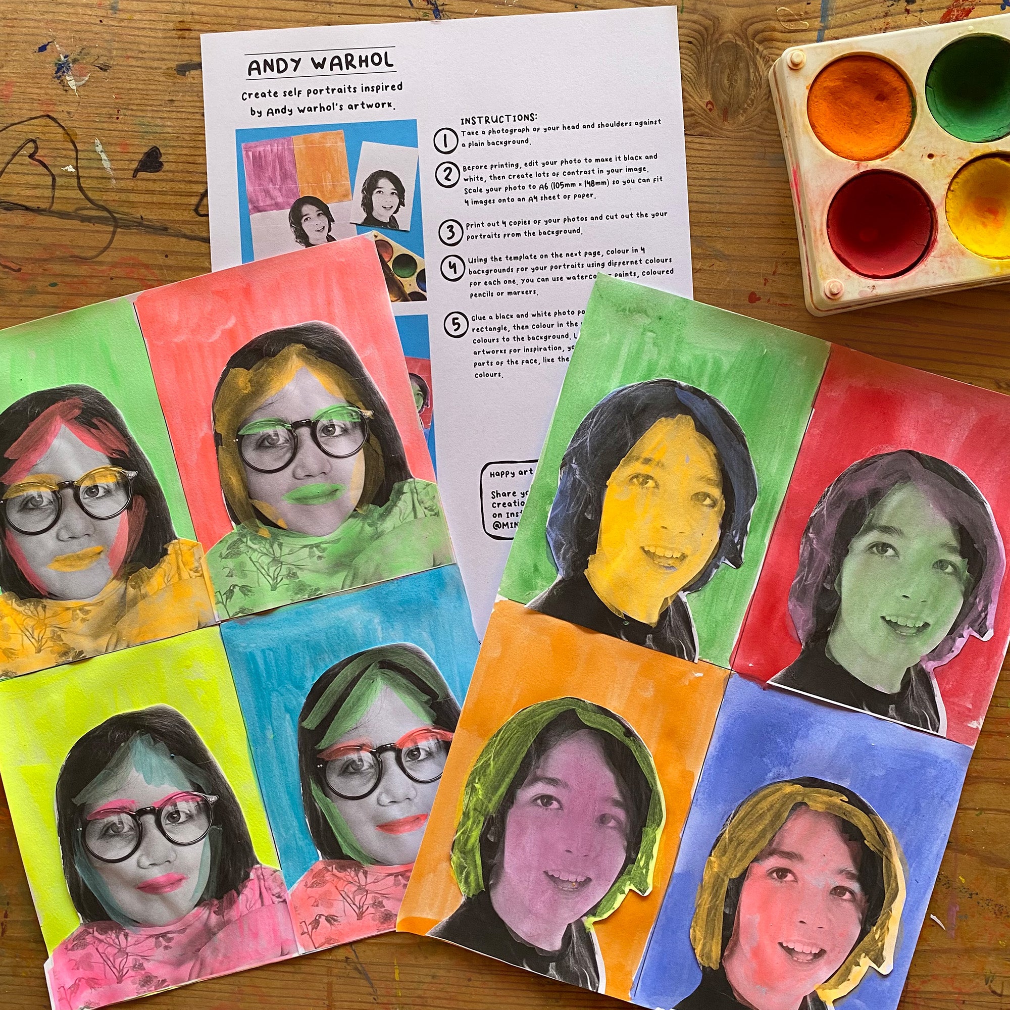 Andy Warhol - Printable activity sheets