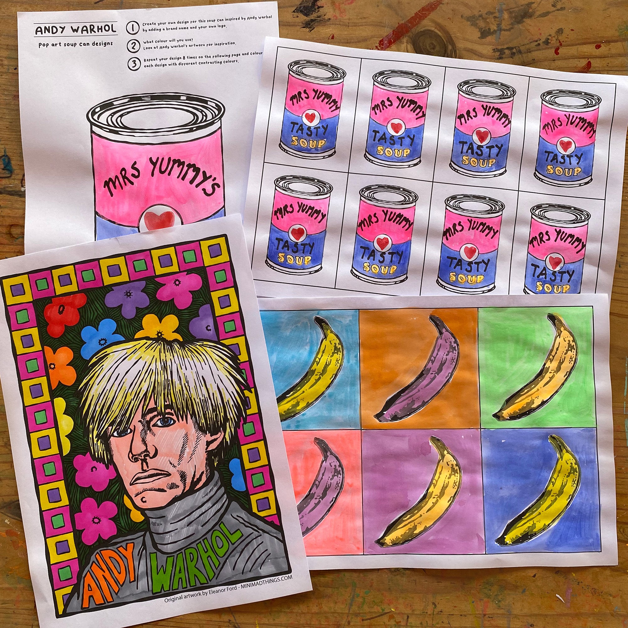 Andy Warhol - Printable activity sheets