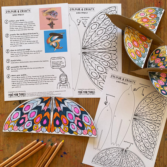 Bird Mobile- Printable template