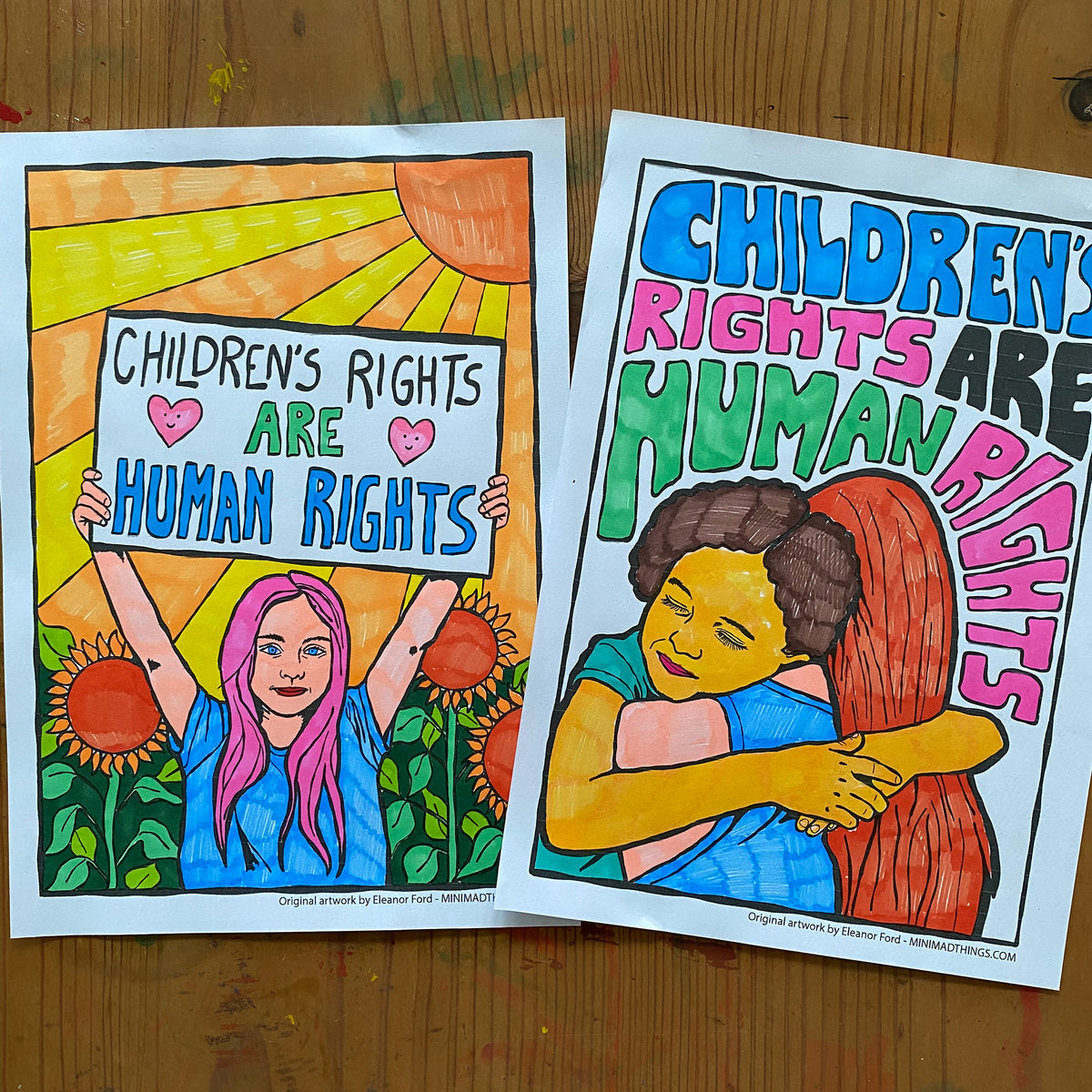 Children's Rights Pretty Children's Rights - Colouring in sheets - Mini Mad Things
