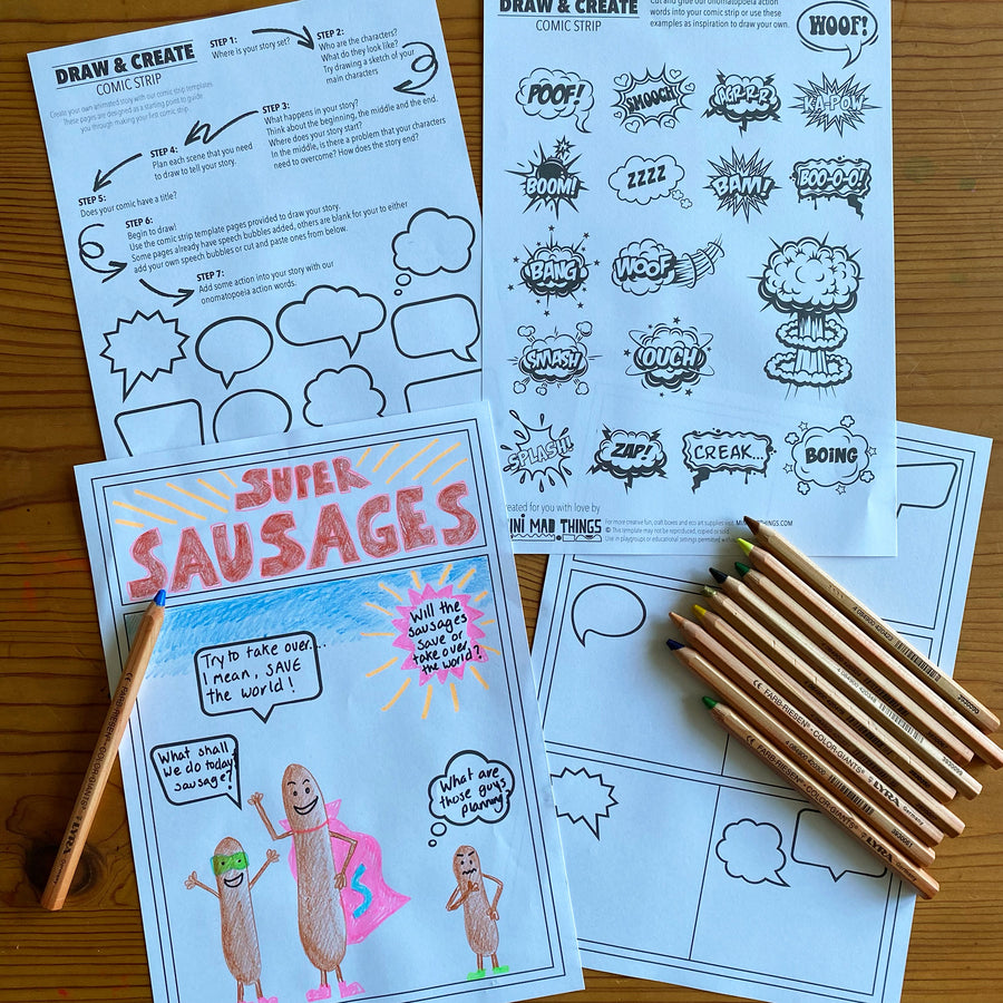 Comic Strip - Printable activity sheets - Mini Mad Things