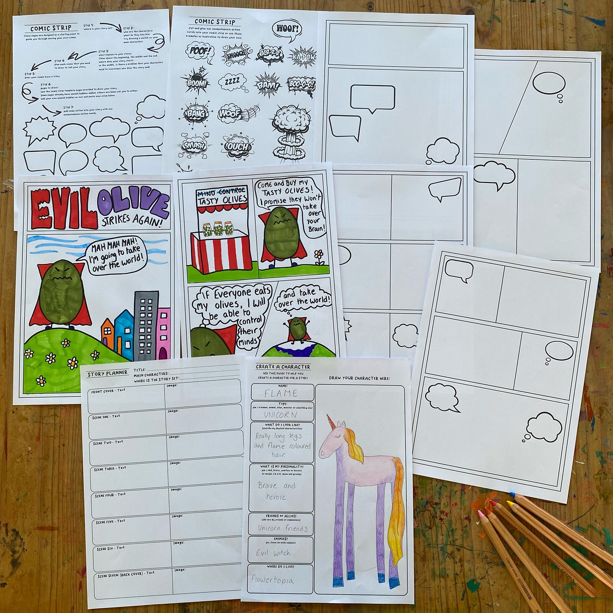 Comic Strip - Printable activity sheets