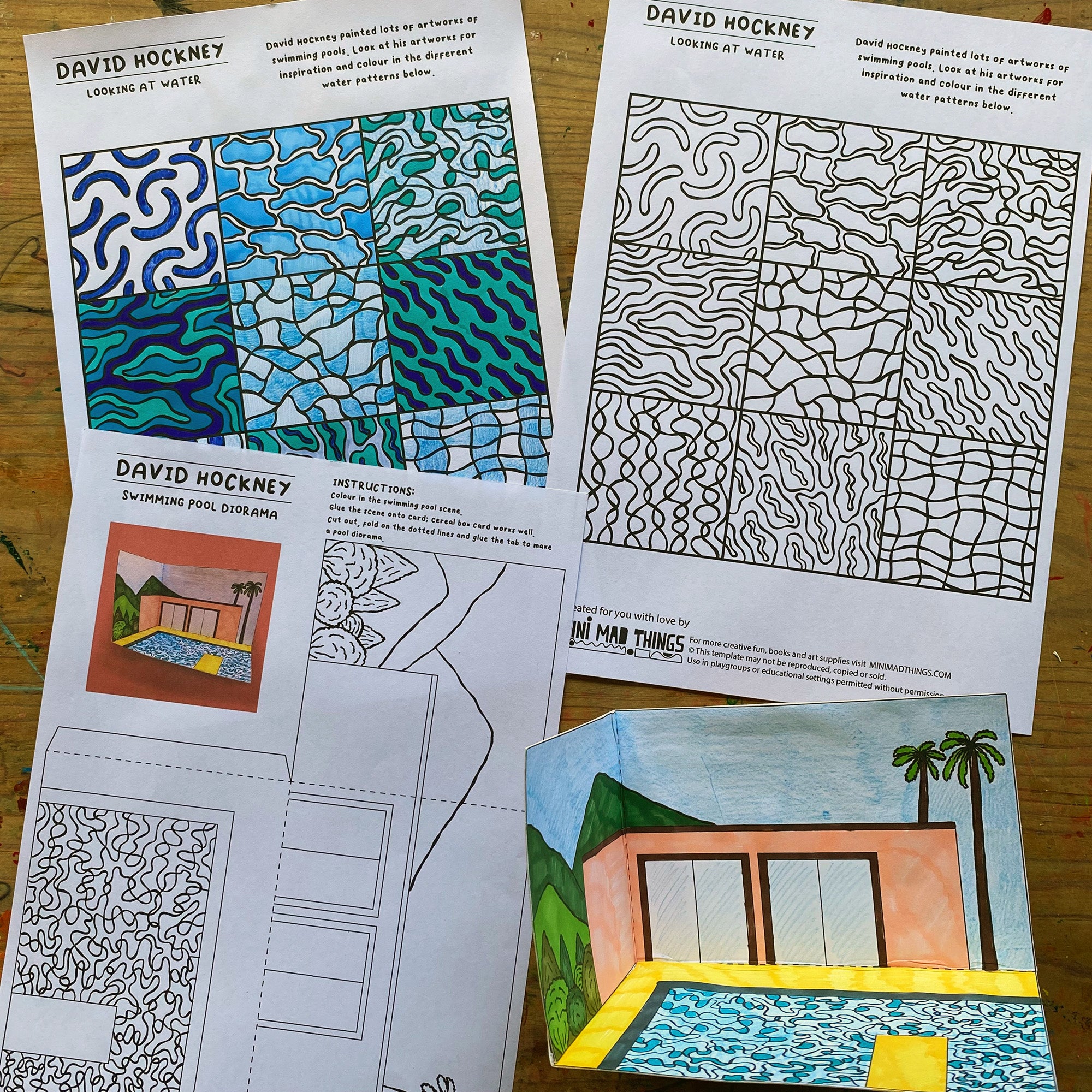David Hockney - Printable activity sheets