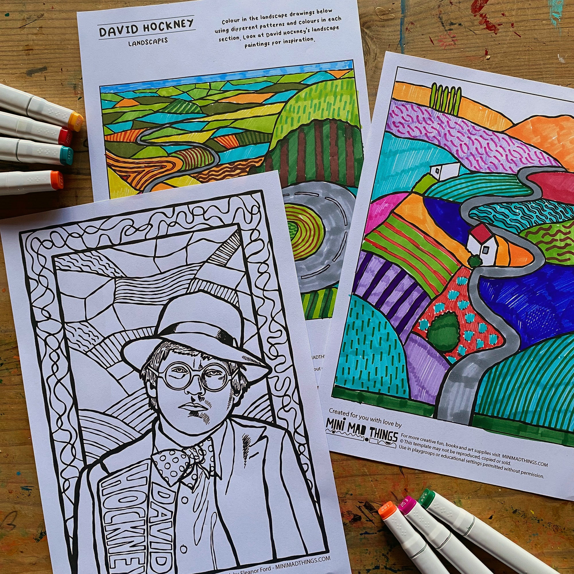 David Hockney - Printable activity sheets