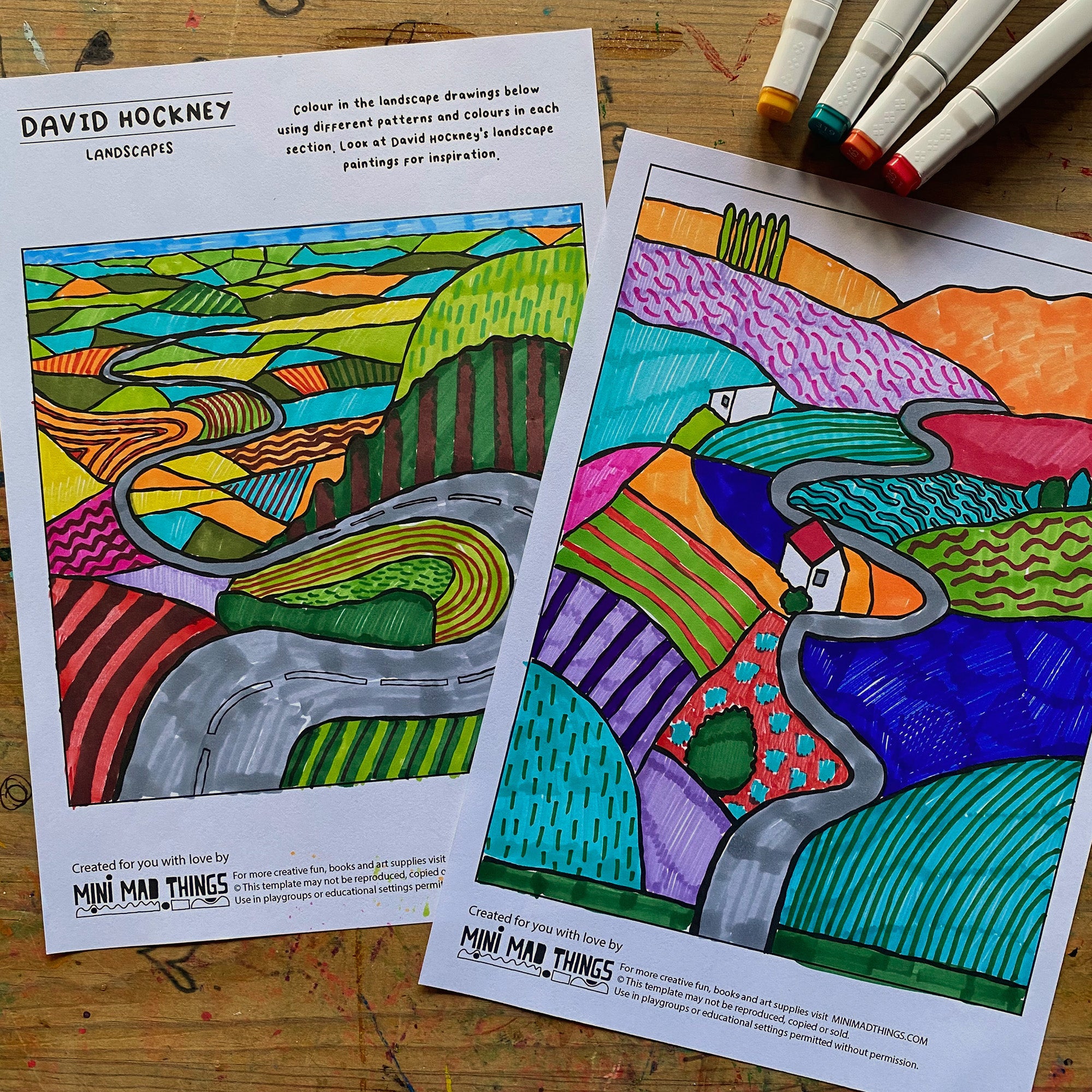 David Hockney - Printable activity sheets