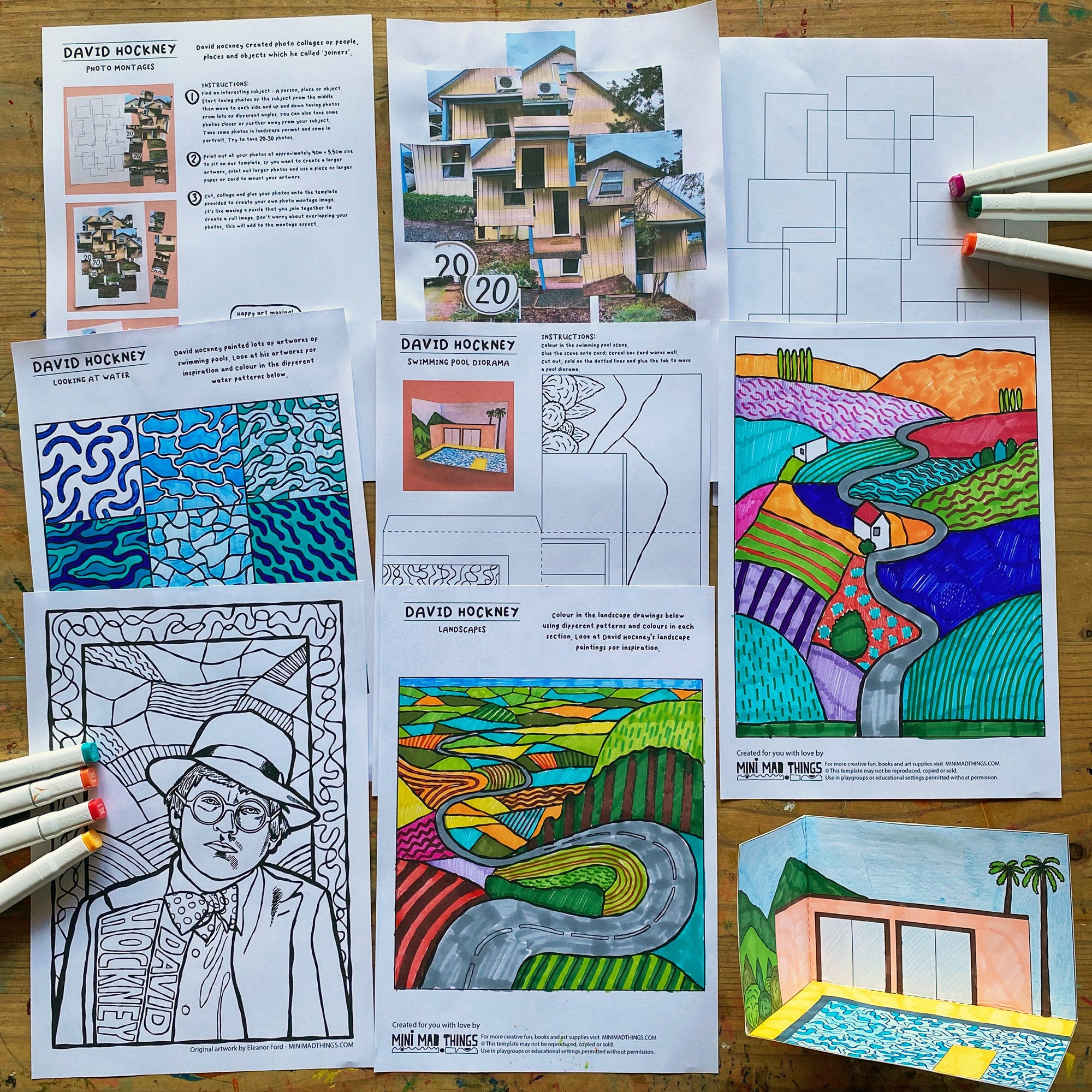 David Hockney - Printable activity sheets