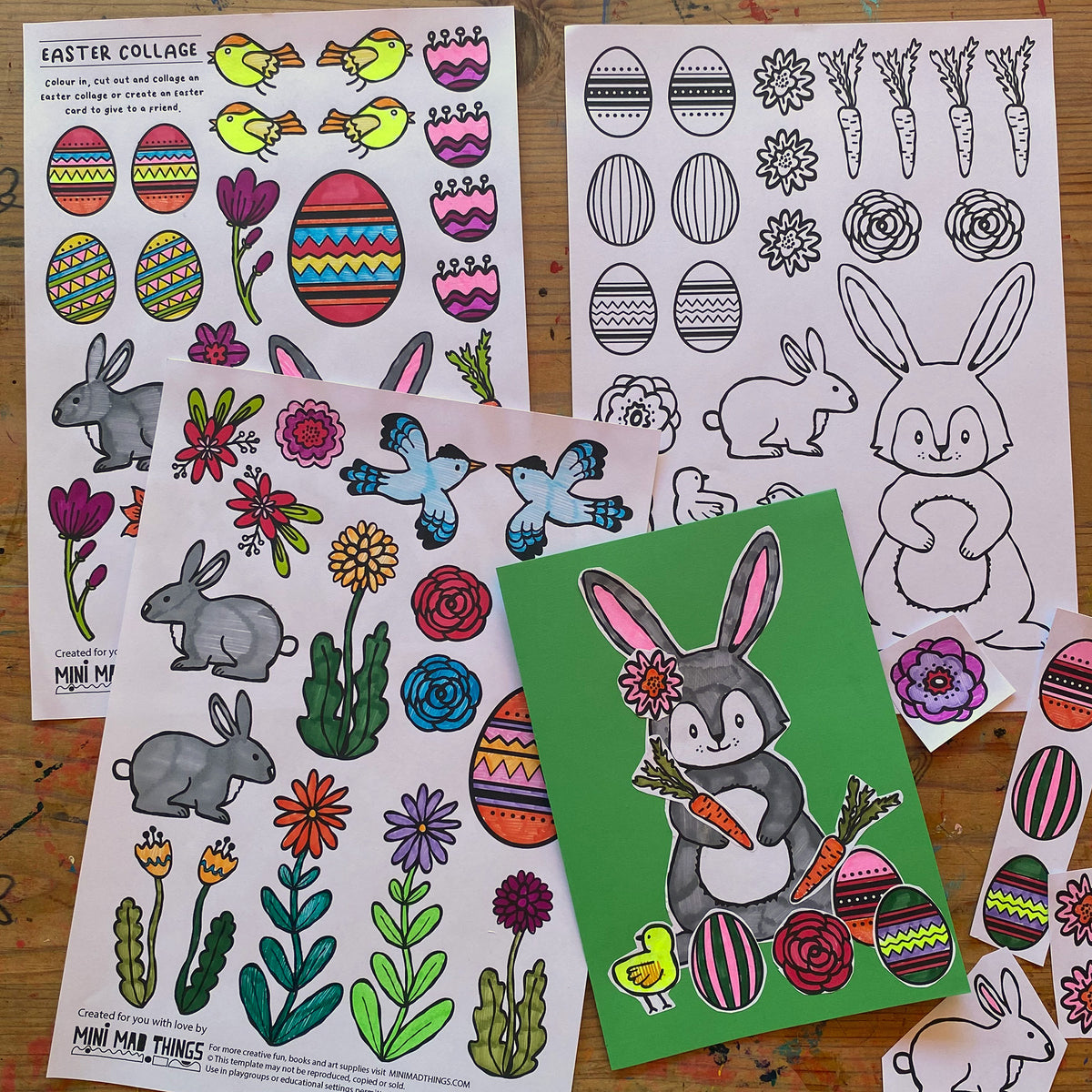 Easter crafts - Printable activity sheets - Mini Mad Things