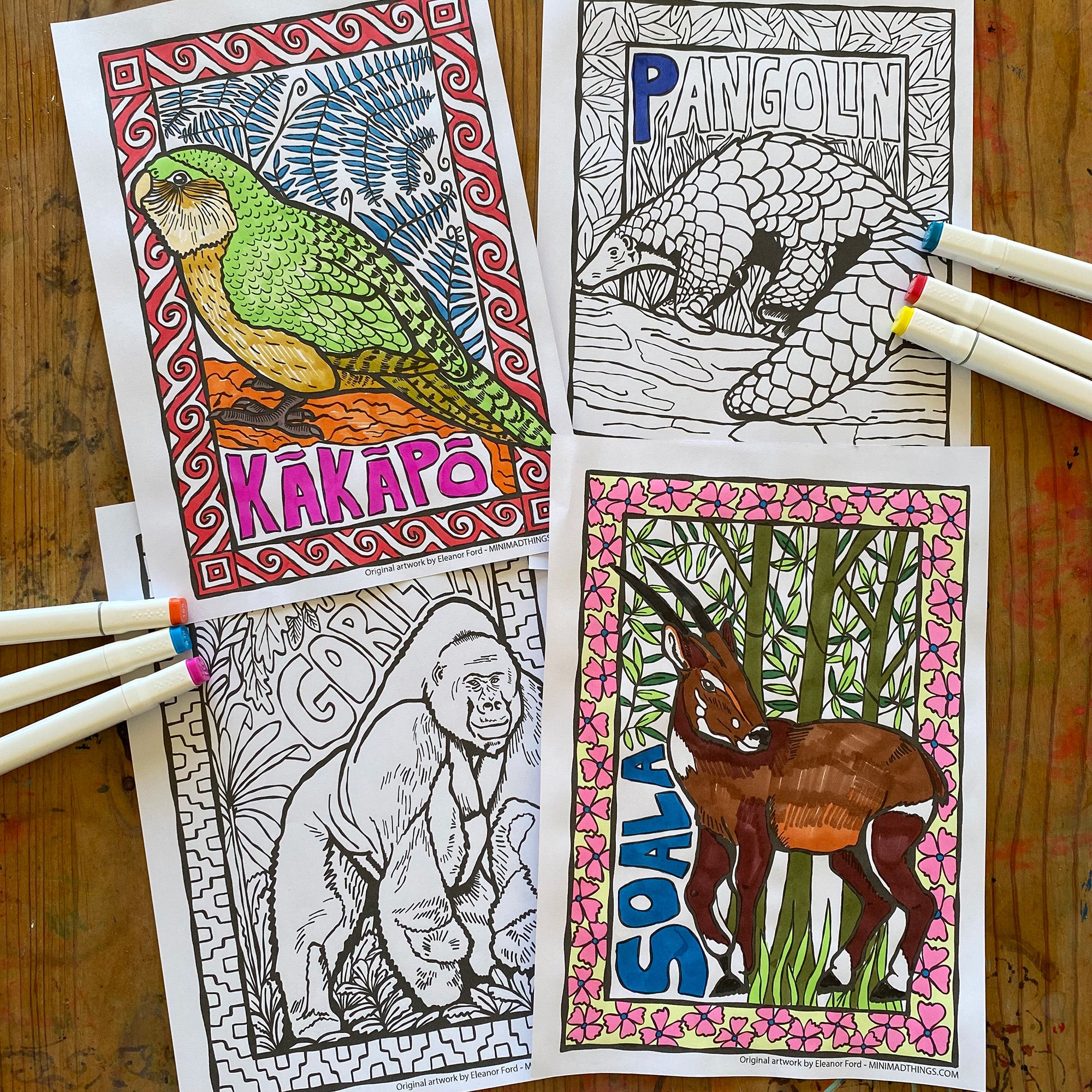 Endangered Animals - Colouring in sheets - Mega Bundle