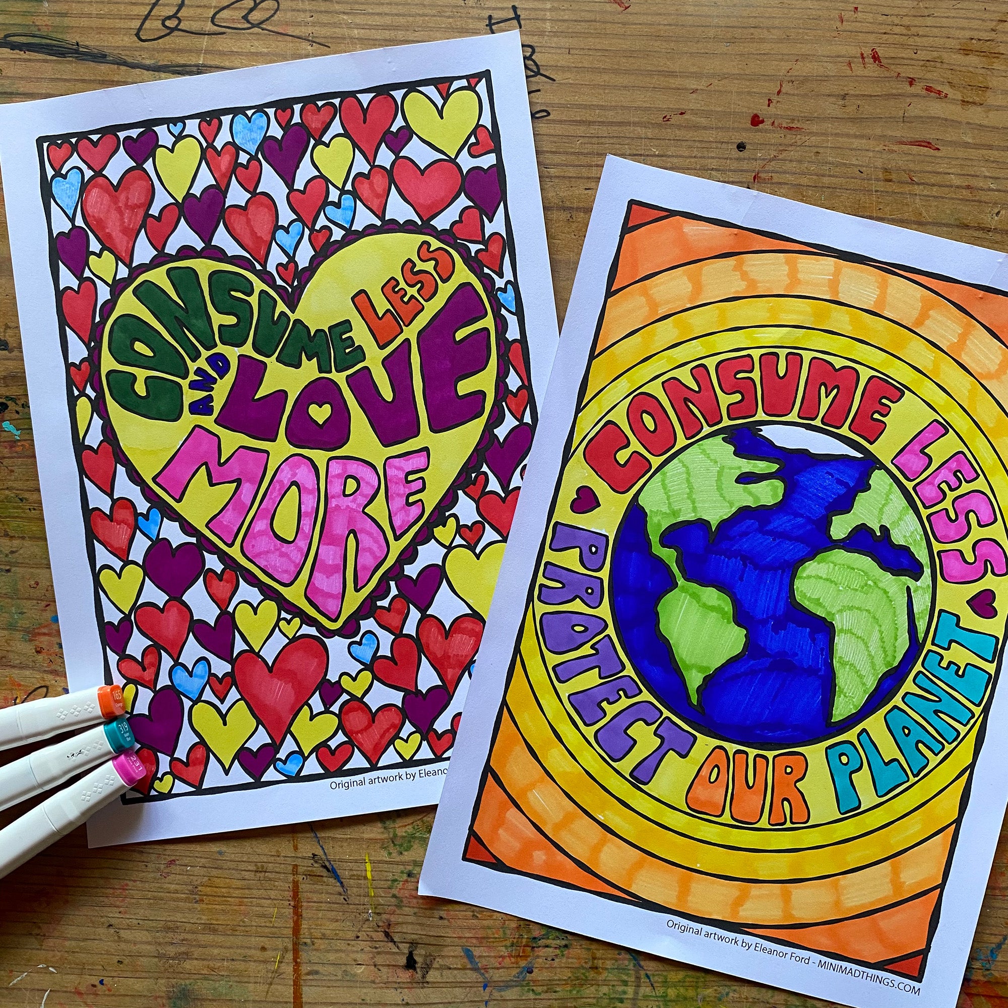 Festive peace, love and unity - Colouring in sheets