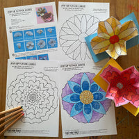 Pop-up flower card printable template