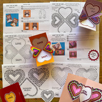 Hearts Pop-Up Cards - Printable templates