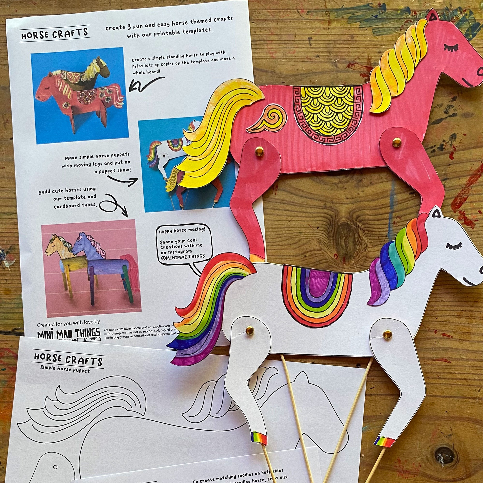 Horse crafts -  Printable templates