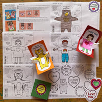 Hugs Pop-Up Cards - Printable templates