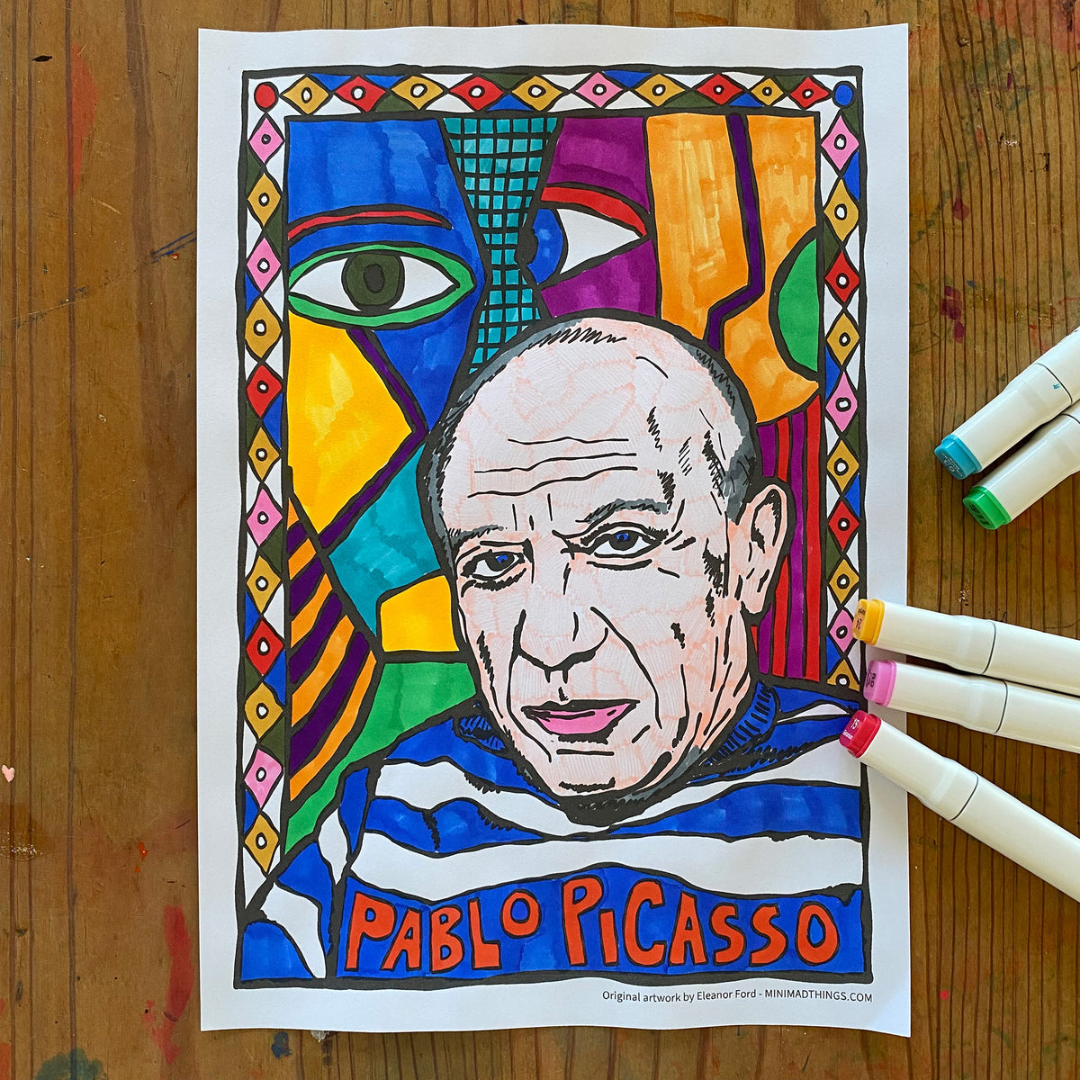 Pablo Picasso Printable Activity Sheets Mini Mad Things