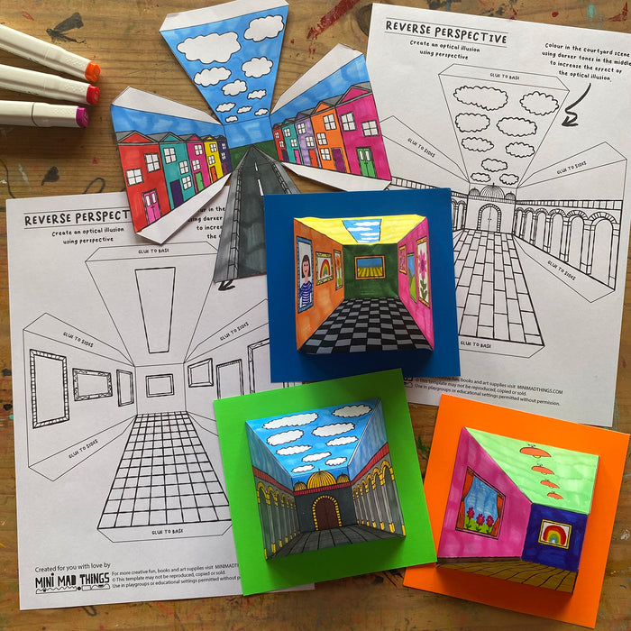 Perspective Optical Illusion - Printable templates