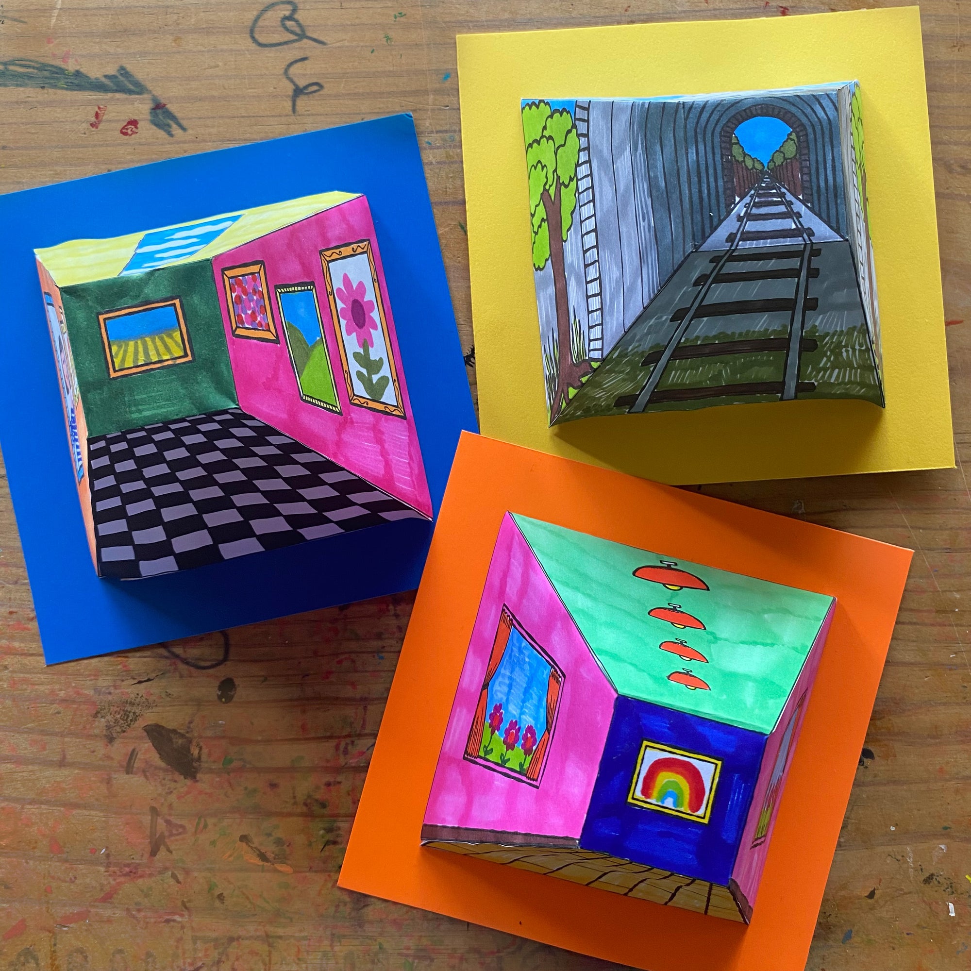 Perspective Optical Illusion - Printable templates