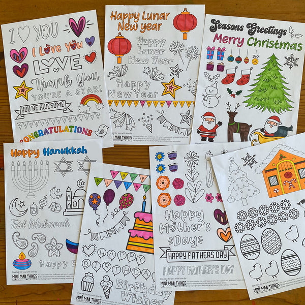 Pop-up cards - Printable activity sheets - Mini Mad Things