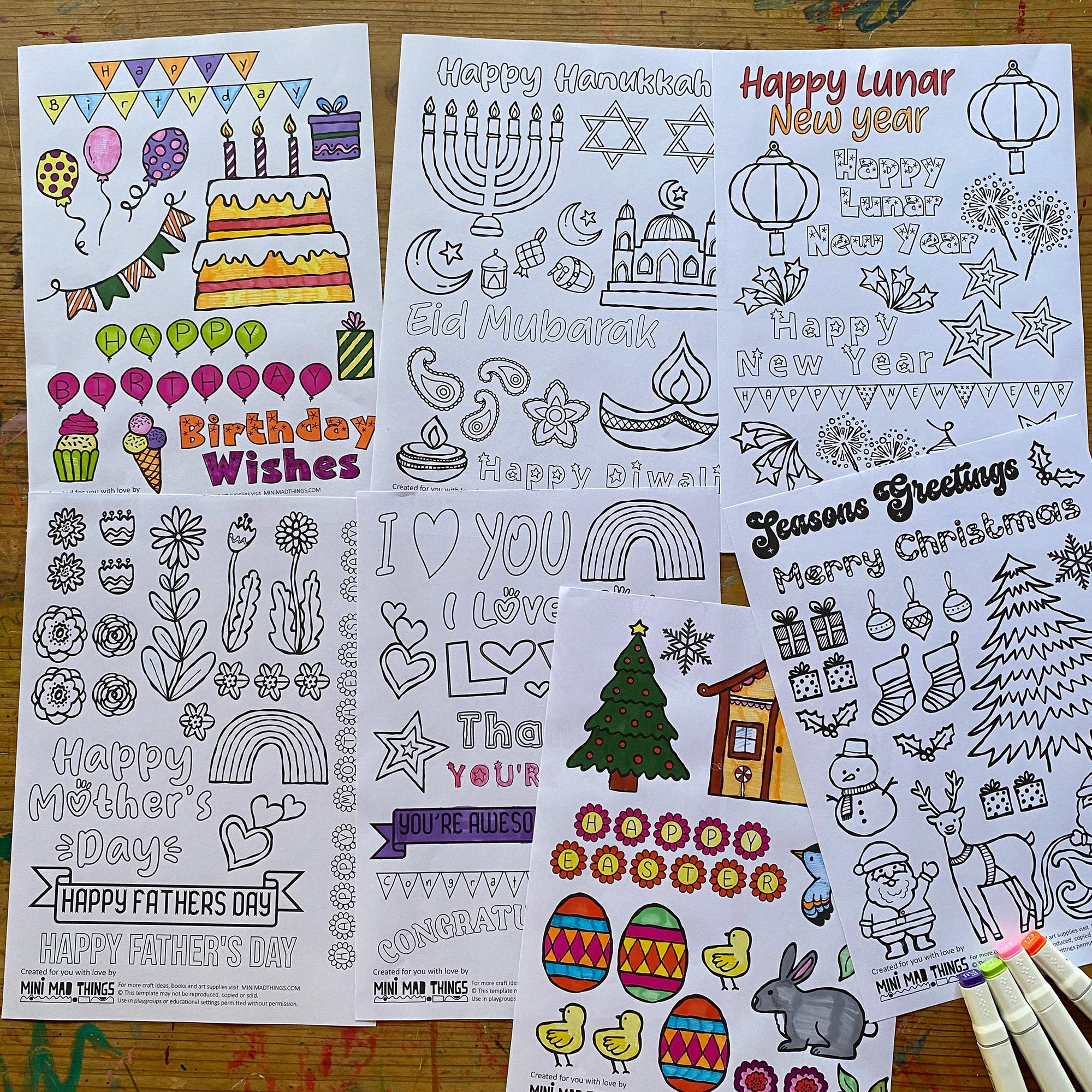 Pop-up cards - Printable activity sheets