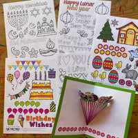 Pop-up cards - Printable activity sheets