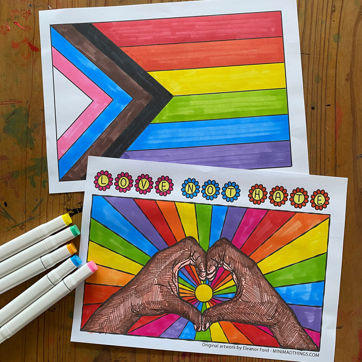 Pride - Colouring in sheets - Mini Mad Things