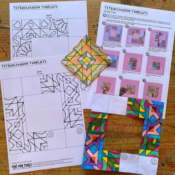 Tetraflexagon printable template