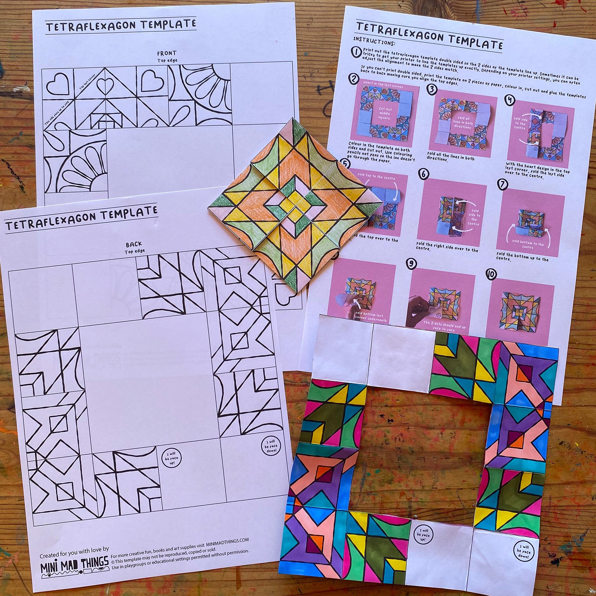 STEM bundle - Optical illusion & paper craft printable templates