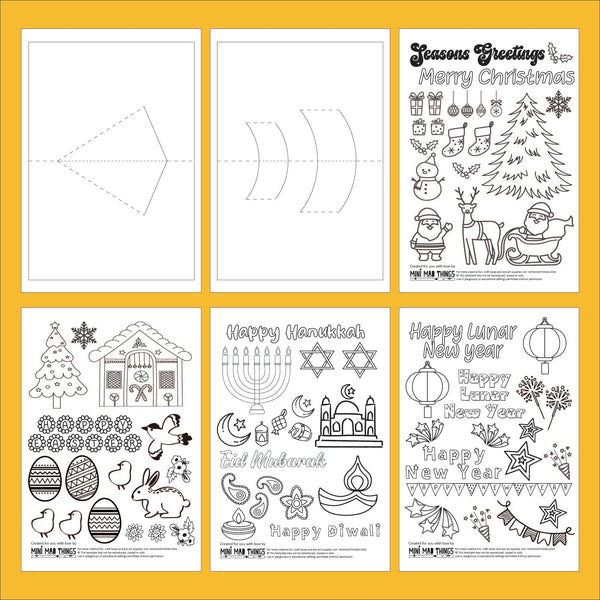 Pop-up cards - Printable activity sheets - Mini Mad Things
