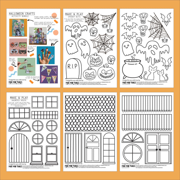 Halloween - Printable activity sheets - Mini Mad Things