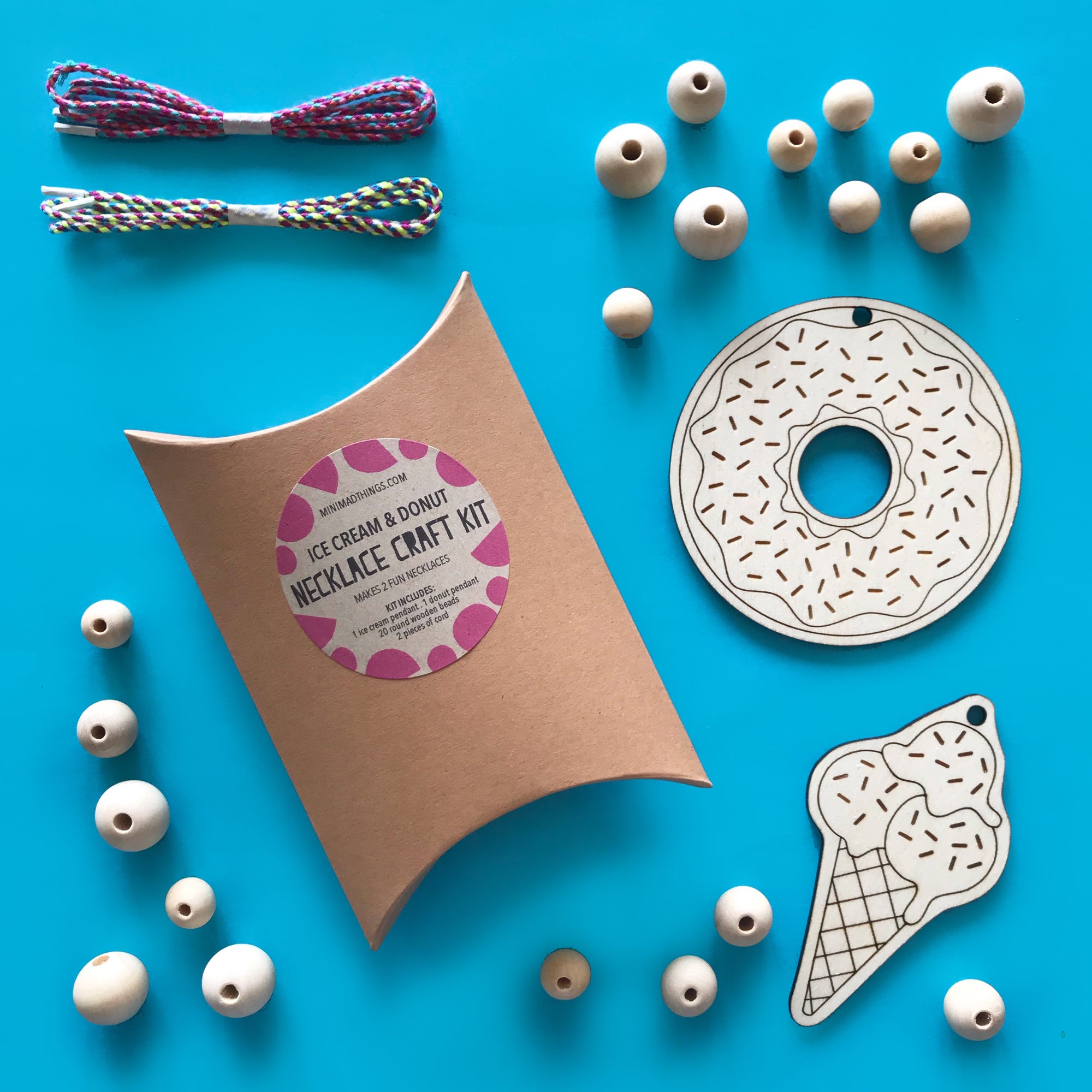 Necklace Craft Kit - Ice Cream & Donut