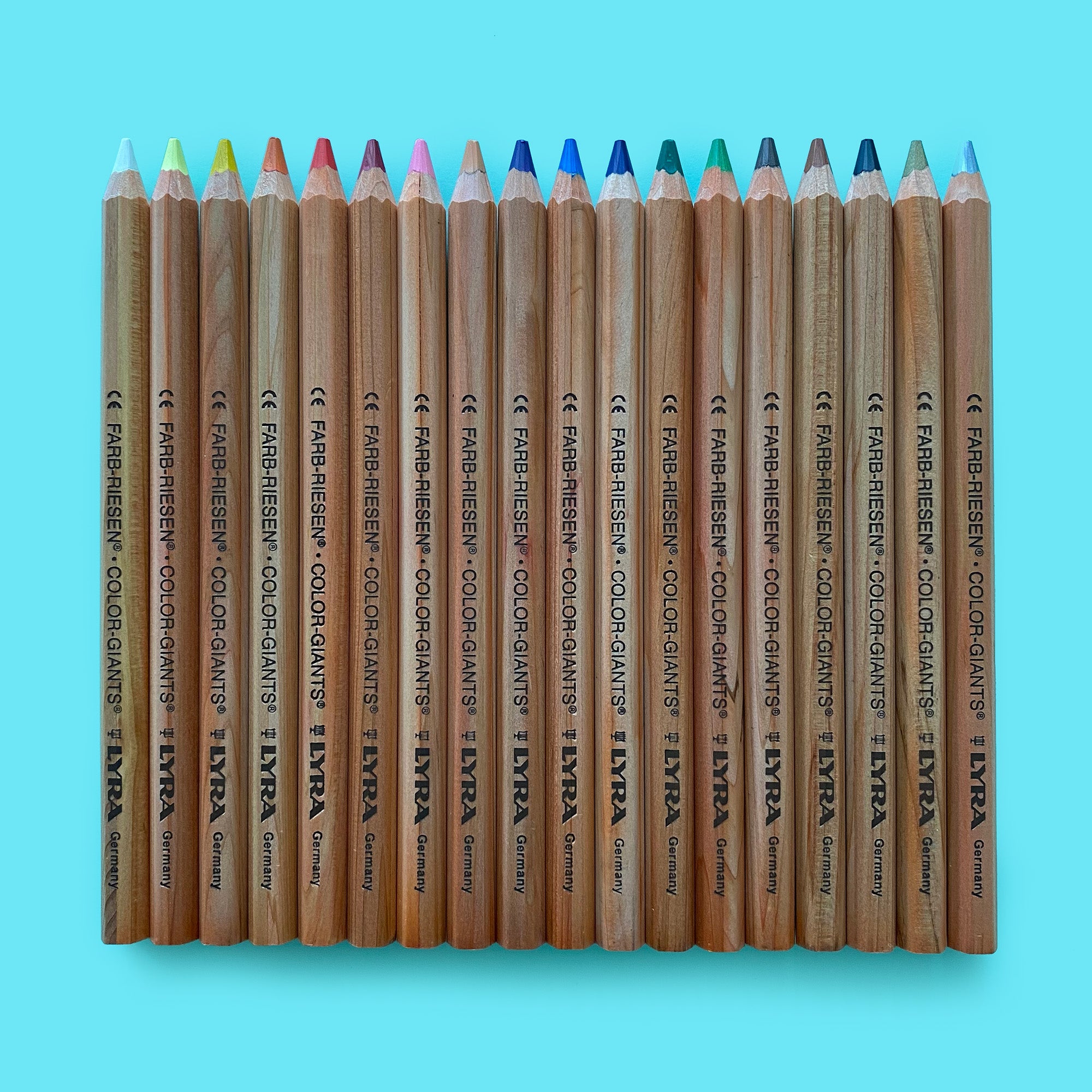 Lyra Color Giant Pencils - Lacquered 18 Assorted 