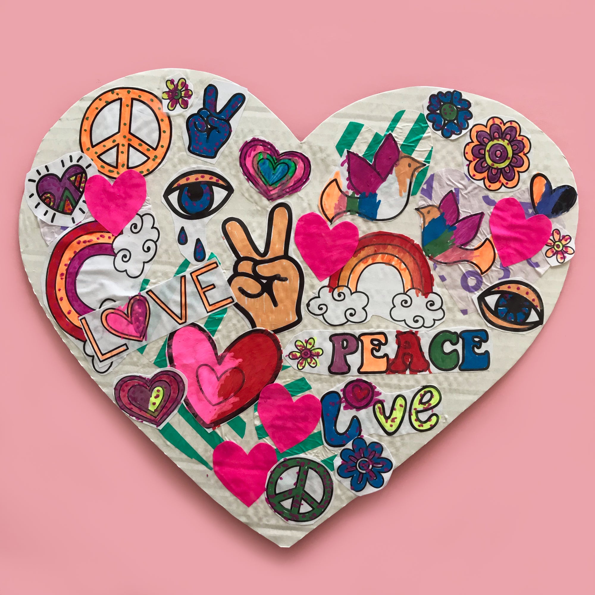 Peace & Love Collage Printable