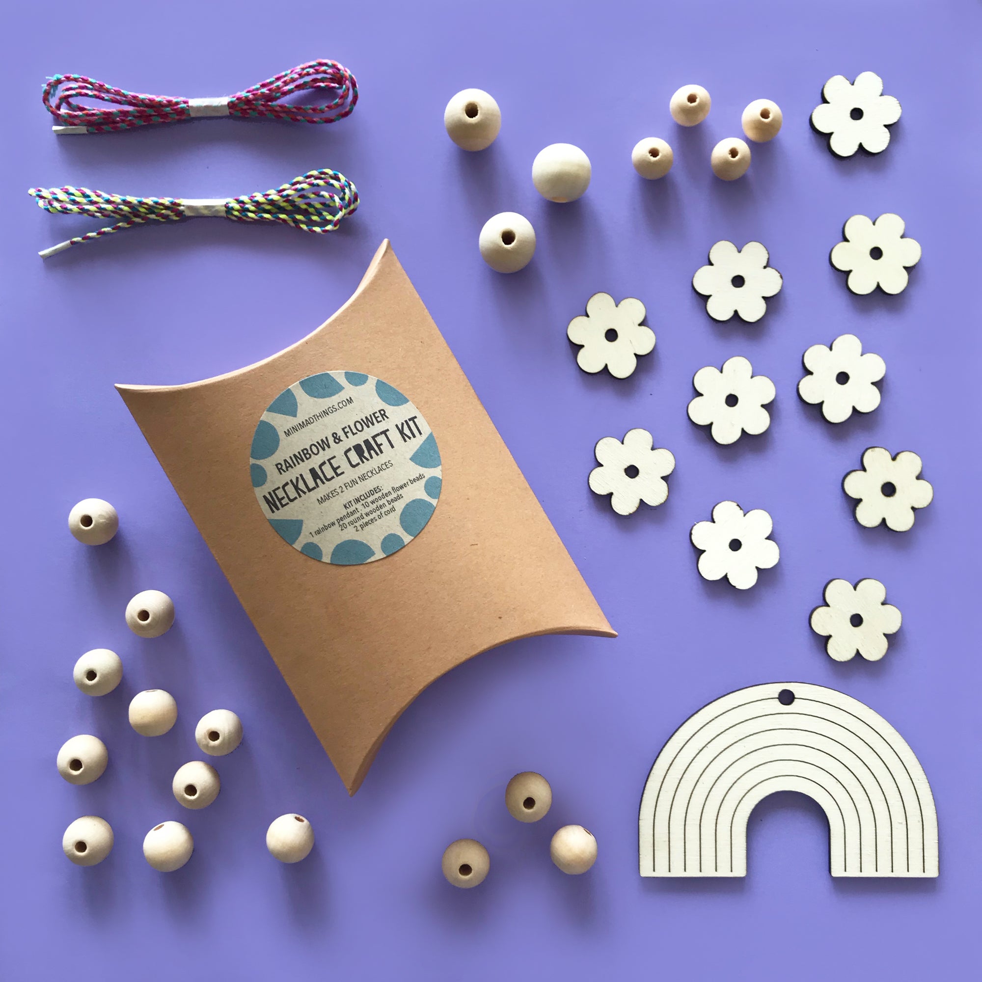 Necklace Craft Kit - Rainbow & Flowers - 25% OFF