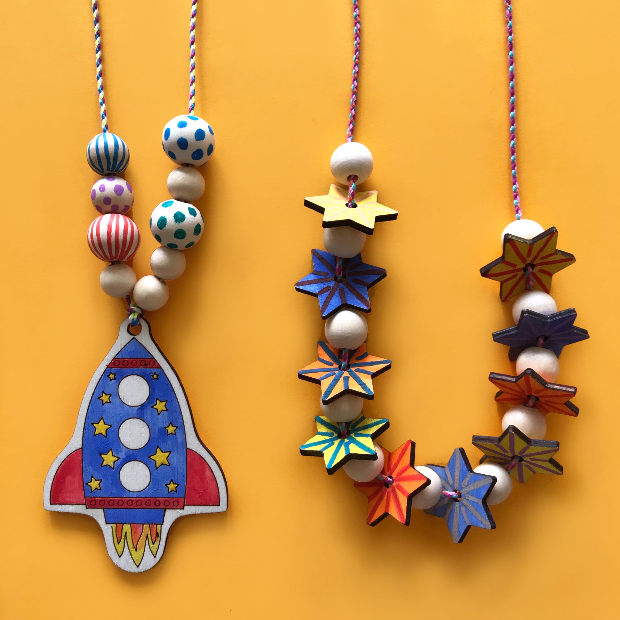 Necklace Craft Kit - Rocket & Stars