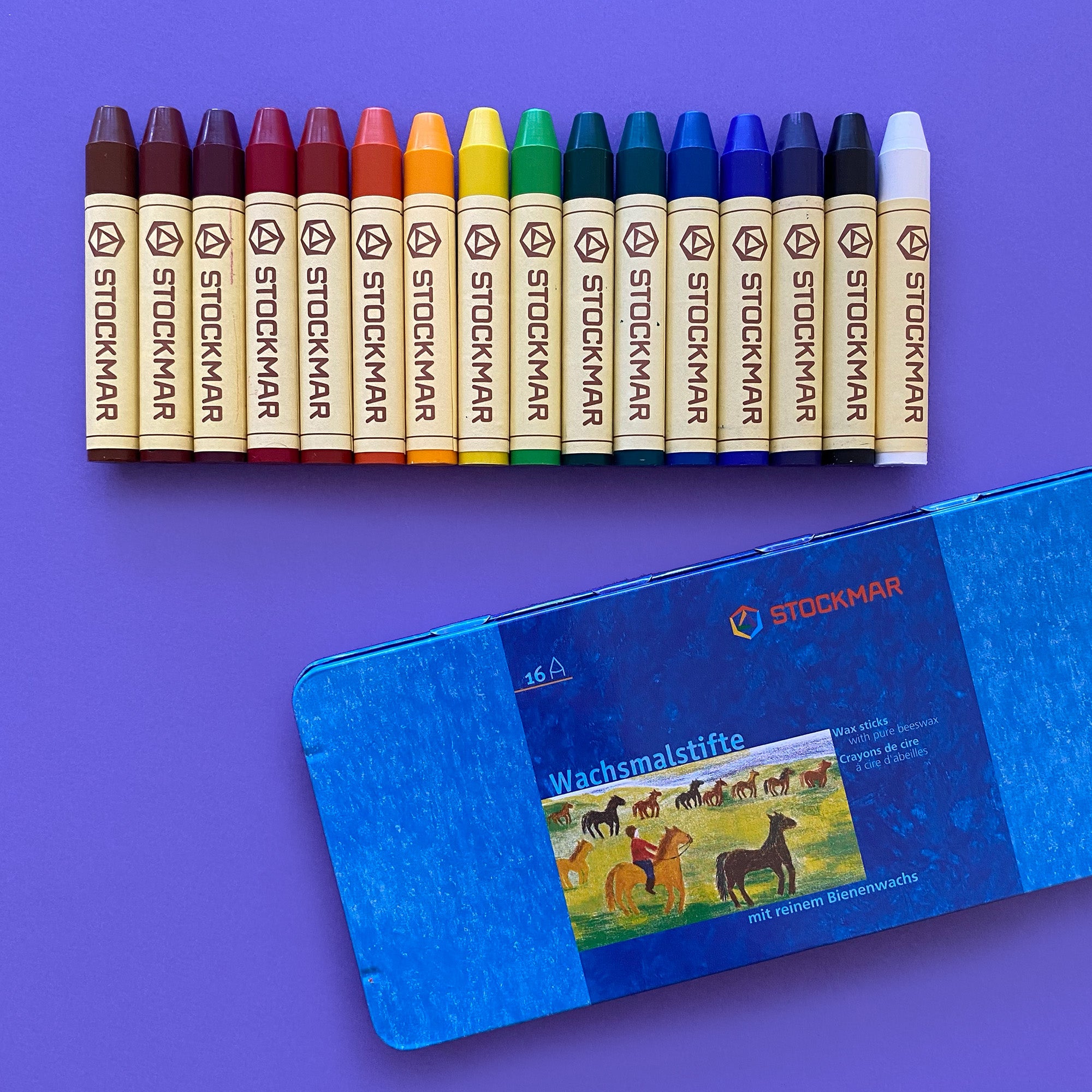 Stockmar Beeswax Crayons - 8 Colors, Stick