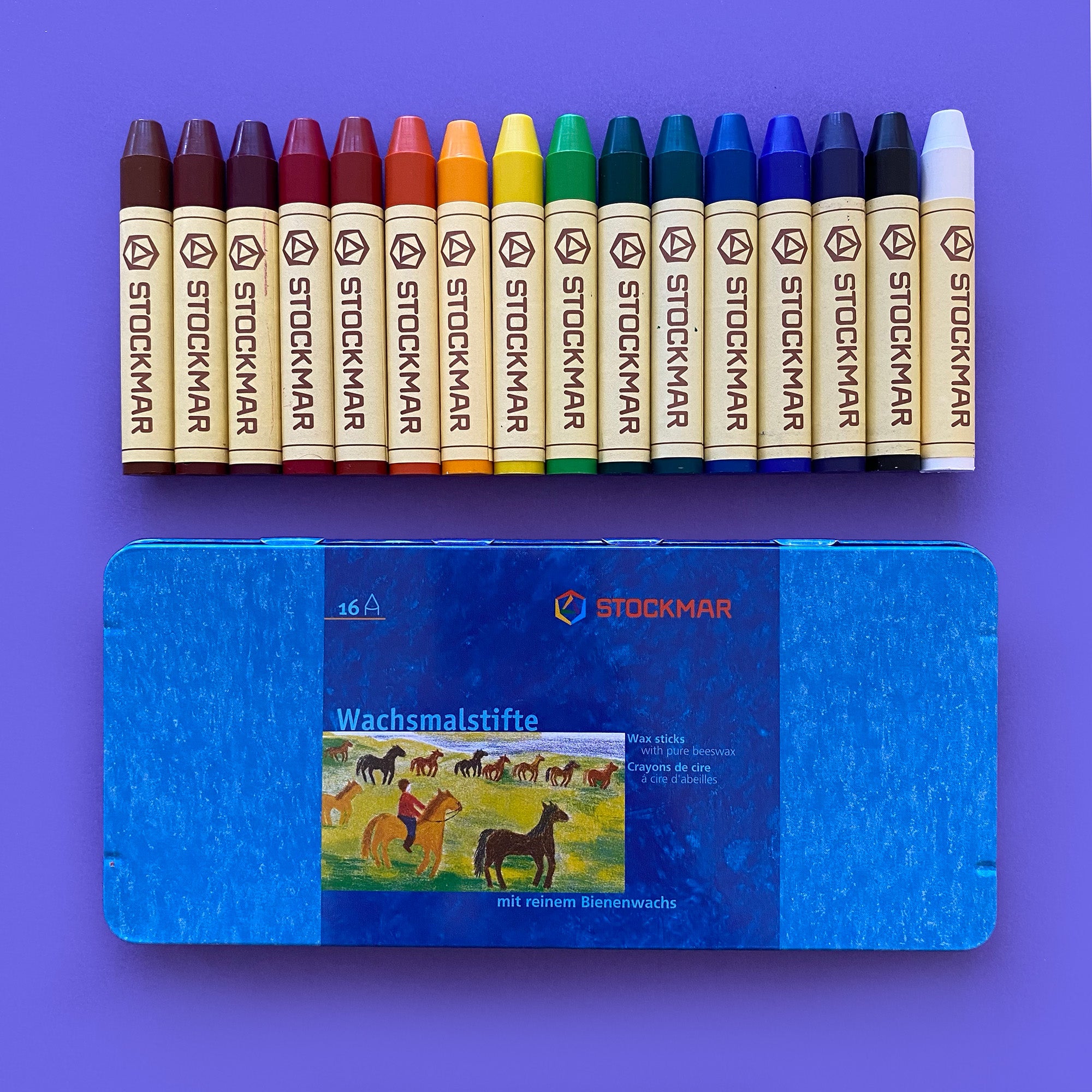 Stockmar 16 Colour Wax Crayons